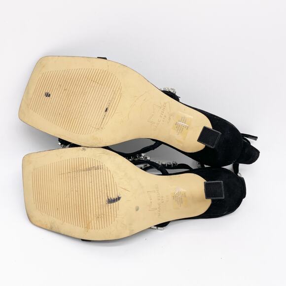 Marc Fisher Women's Black Dezzi Square Toe Stiletto Heeled Sandal Size 6M - Picture 7 of 12